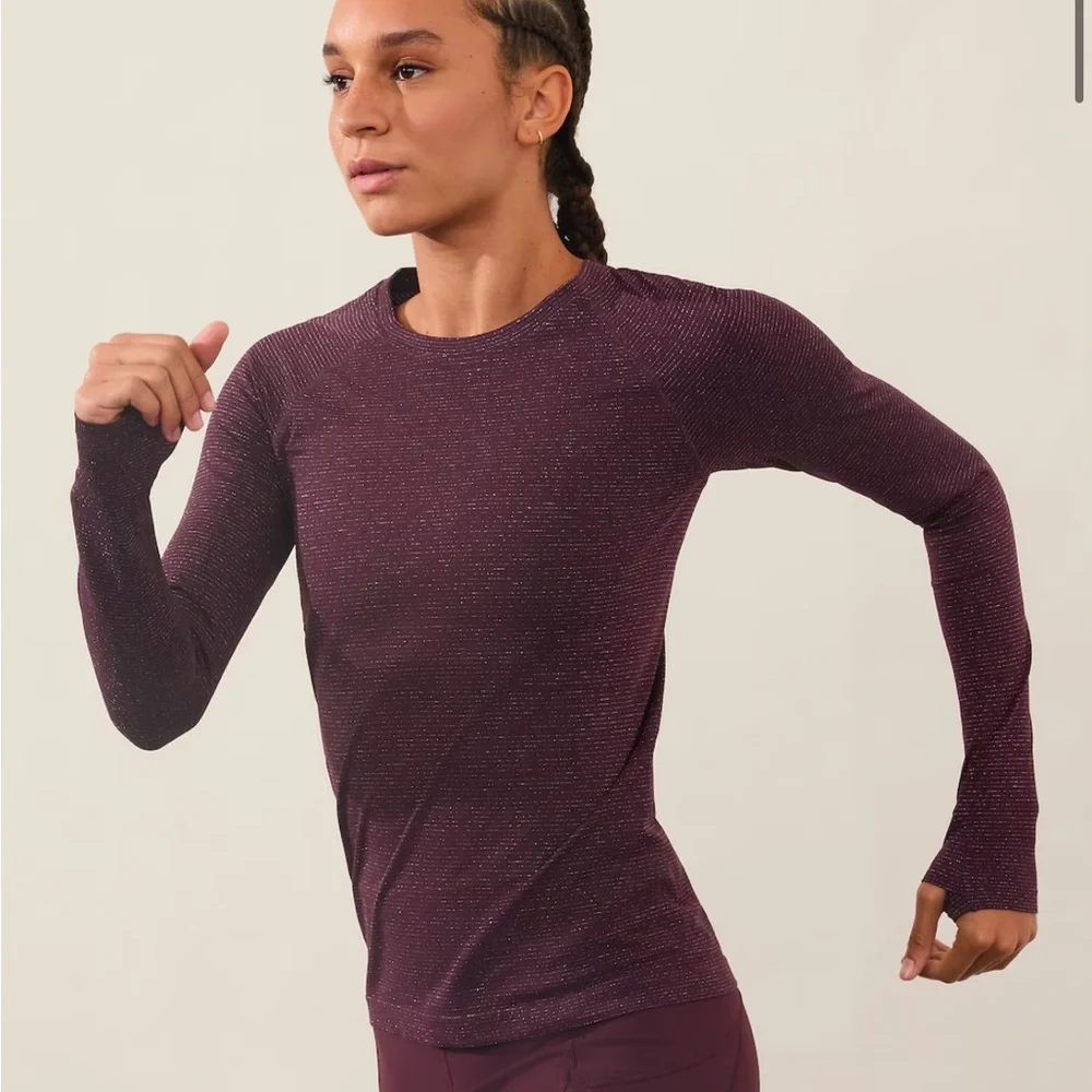 Athleta Purple Long Sleeve Top - Picture 1 of 5
